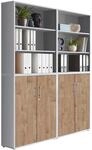 Aktenschrank Office Edition Sw Set 11 Grau/Eichefarben