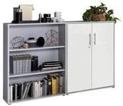 Aktenschrank Office Edition Sw Set 1 niedrig Grau/Wei&szlig;