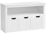 Kinderregal in Wei&szlig; MDF mit 3 Schubladen