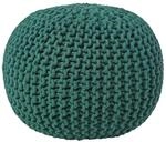 STRICK-POUF tannengr&uuml;n, 40/40/35 cm
