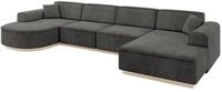 WOHNLANDSCHAFT ARRIO-U2 303x171x83 cm Anthrazit