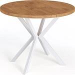 ESSTISCH Della runder ausziehbarer, Lancelot Eiche 120-200/120/76 cm
