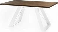 ESSTISCH Colter Wei&szlig; rechteckig ausziehbar, Lefkas Eiche 160-260/90/76 cm