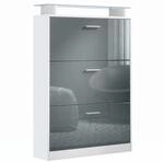 SCHUHSCHRANK Lavia Front in Grau Hochglanz