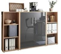 Aktenschrank Office Edition Sw Set 2 niedrig Eiche/Anthrazit