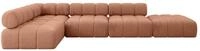 ECKSOFA modulares Sofa Favio-L2 - 380x190x70 cm Apricot Velours