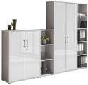 Aktenschrank Office Edition Sw Set 4 Grau/Wei&szlig;