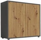 Kommode Mailand Typ 4 Anthrazit/Eiche Artisan