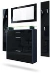 GARDEROBE Malea Fronten in Schwarz Hochglanz