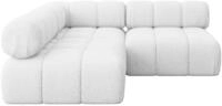 ECKSOFA modulares Sofa Samaro-L1 - 190x190x70 cm Wei&szlig; Boucl&eacute;