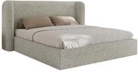 POLSTERBETT EMORA CLASSIC 160/200 - Hellgrau Strukture - Schaum-Matratze