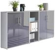 Aktenschrank Office Edition Sw Anthrazit Hochglanz/Grau