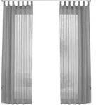 SCHLAUFENGARDINEN Voile 2er Set 175x140 cm Grau