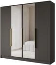KLEIDERSCHRANK - LESE - 200 - Schwarz