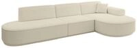 ECKSOFA Ottomane Rechts MARI-L2-v3 - 328x171x83 cm Beige Boucl&eacute;