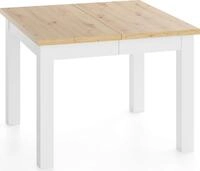ESSTISCH Toren Wei&szlig; ausziehbar verl&auml;ngerbar quadratisch, Eiche Artisan...