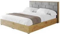 POLSTERBETT mit Bettkasten und Lattenrost, Boxbett ohne Matratze - ENZO8 140x200 Grau