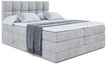 BOXSPRINGBETT RICAR KING - 180x200 - H3/H4 - Hellgrau