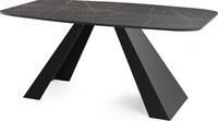 ESSTISCH Monte rechteckig ausziehbar, Marmor Schwarz 160-200/80/76 cm