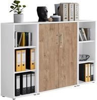 Aktenschrank Office Edition Sw Set 2 Wei&szlig;/Eichefarben