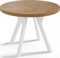 ESSTISCH Twixy runder ausziehbarer, Lancelot Eiche 90-170/90/76 cm