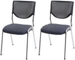BESUCHERSTUHL Grau 2er-Set