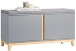 SCHUHBANK Grau-Natur
