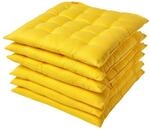 STUHLKISSEN 6er-Set gelb 40/40/6,5 cm
