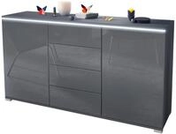 SIDEBOARD Faro Grau Hochglanz