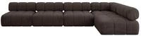 ECKSOFA modulares Sofa Samaro-L3 - 380x190x70 cm Braun Velours