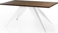 ESSTISCH Vance Wei&szlig; rechteckig ausziehbar, Lefkas Eiche 160-260/90/76 cm