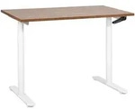 SCHREIBTISCH braunwei&szlig; 120/72 cm manuell h&ouml;henverstellbar Destin IV