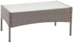 POLY-RATTAN GARTENTISCH rechteck Grau