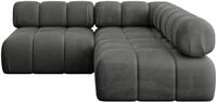 ECKSOFA modulares Sofa Samaro-L1 - 190x190x70 cm Dunkelgrau Velours
