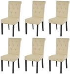 ESSZIMMERSTUHL FIELD Beige, Dunkelbraun 6er-Set