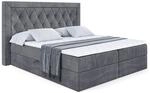 BOXBETT mit H4-Matratze und Lattenrost - NOEL - 200x200 Dunkelgrau
