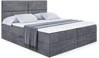BOXBETT mit Matratze H4 und Lattenrost - AURA - 180x200 - H4 - Dunkelgrau