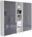 Aktenschrank Office Edition Sw Set 10 Wei&szlig;/Anthrazit
