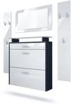 GARDEROBE Malea Fronten in Wei&szlig; Hochglanz