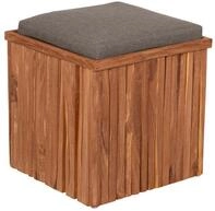 Gartenhocker Woodie Teak mit Stauraum