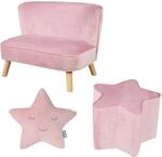 KINDERSOFA 3er-Set rosa / mauve