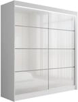 KLEIDERSCHRANK PEKA III mit LED - 200 cm - Wei&szlig;