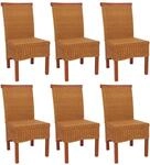 ESSZIMMERSTUHL Braun 6er-Set