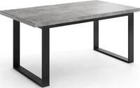ESSTISCH Valentino rechteckig ausziehbar, Grauer Beton 160/200/80/75 cm