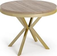 ESSTISCH Dina runder ausziehbarer, Sonoma Eiche 100-180/100/76 cm