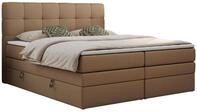 BOXSPRINGBETT LUKA KING 180/200 Braun Kunstleder - H3
