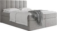 BOXBETT Amira mit Bettkasten, Boucle Grau 180/200 cm &ndash; 7-Zonen