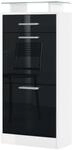 SCHUHSCHRANK Loret Front in Schwarz Hochglanz