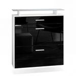 SCHUHSCHRANK Malea Front in Schwarz Hochglanz
