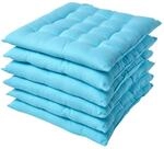 STUHLKISSEN 6er-Set hellblau 40/40/6,5 cm